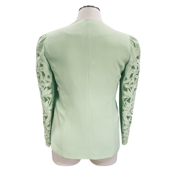 Night Studio Mint Green Sheer Lace Blazer Women 14 Mother Of Bride Formal Church - Picture 10 of 10